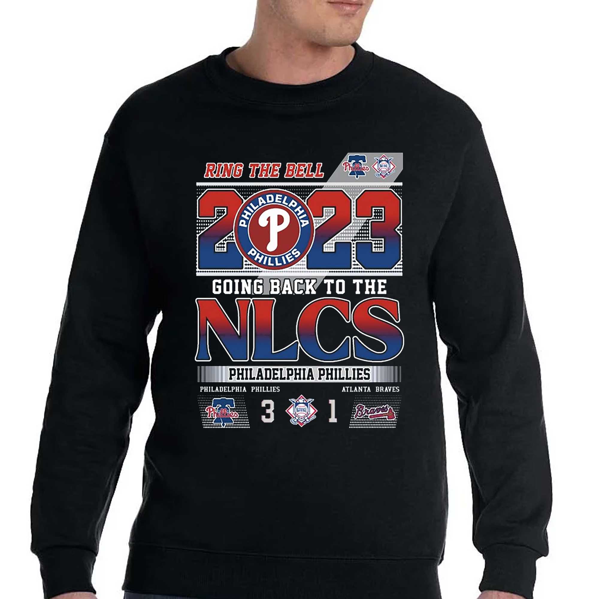 Ring The Bell 2023 Going Back To The Nlcs Philadelphia Phillies 3 – 1  Atlanta Braves T-shirt - Shibtee Clothing