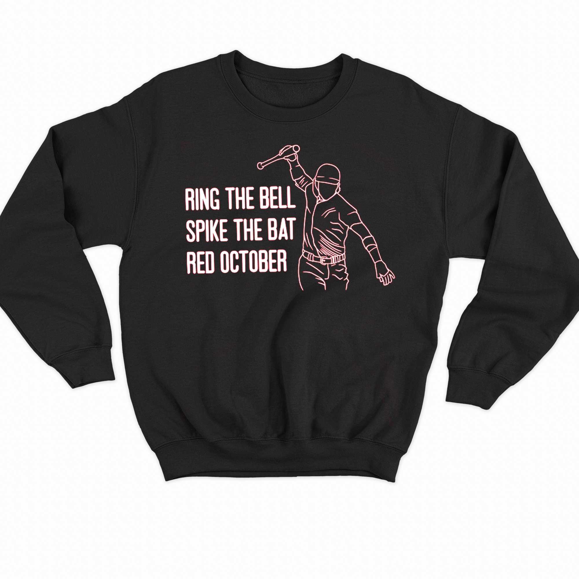 Ring The Bell Baseball Maroon Hooded Men's Sweatshirt