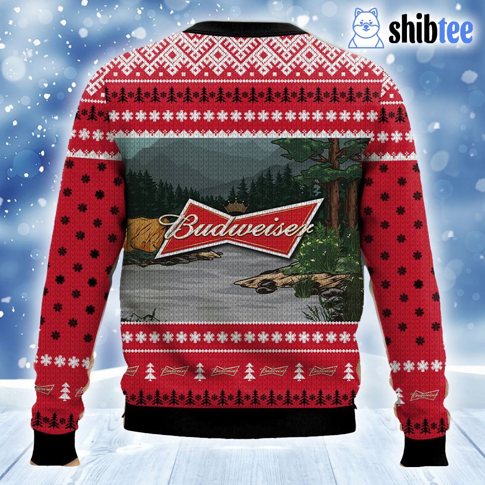 Budweiser Bear Ugly Christmas Sweater 