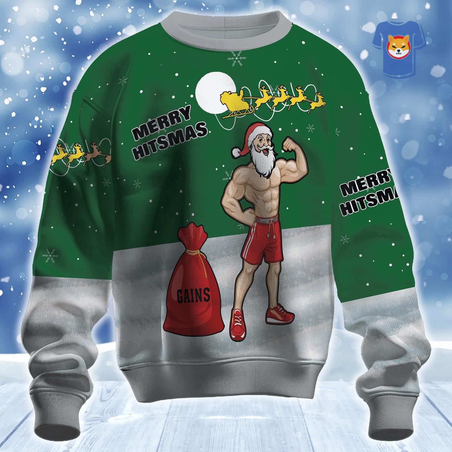 Burly Santa Ugly Christmas Sweater 