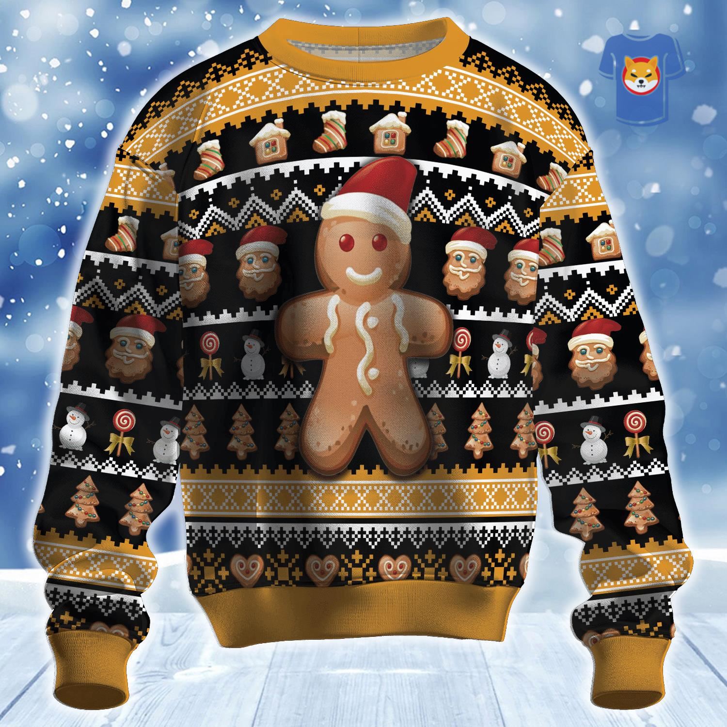Gingerbread Cookies Ugly Christmas Sweater 