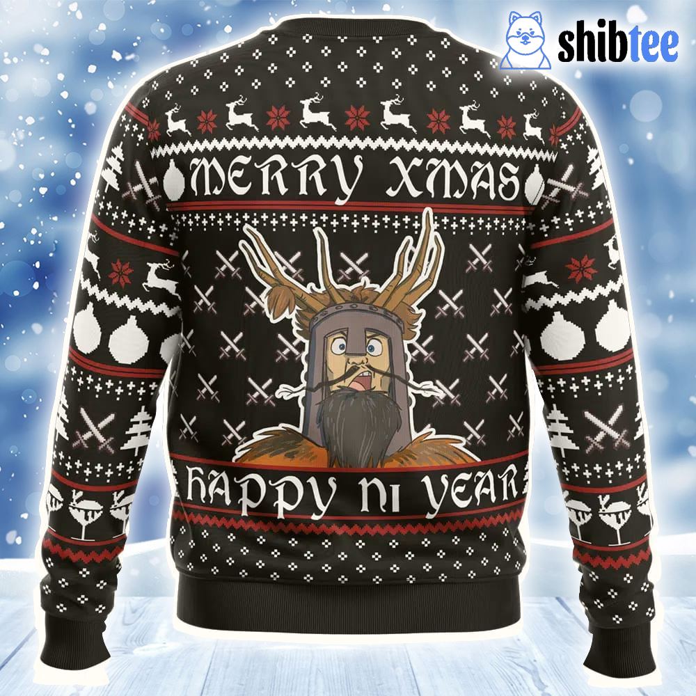 Merry Xmas Happy Ni Year Monty Python Ugly Christmas Sweater 