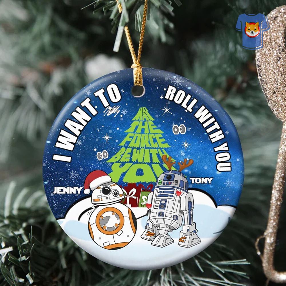 Personalized Names I Want To Roll With You Funny Couple Ornament Custom ...
