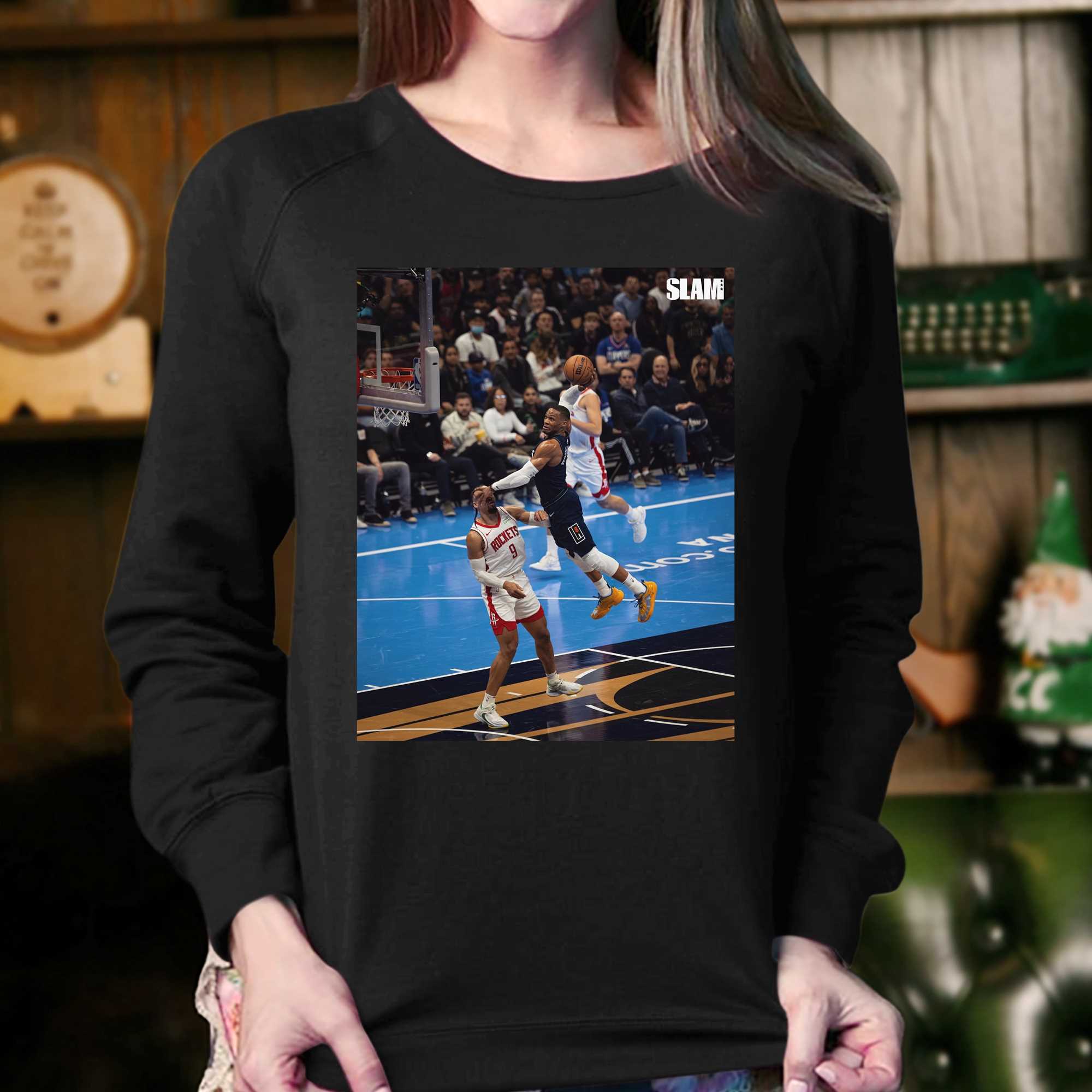 Russell Westbrook Dunk Covered Dillon Brooks Whole Face Shirt 