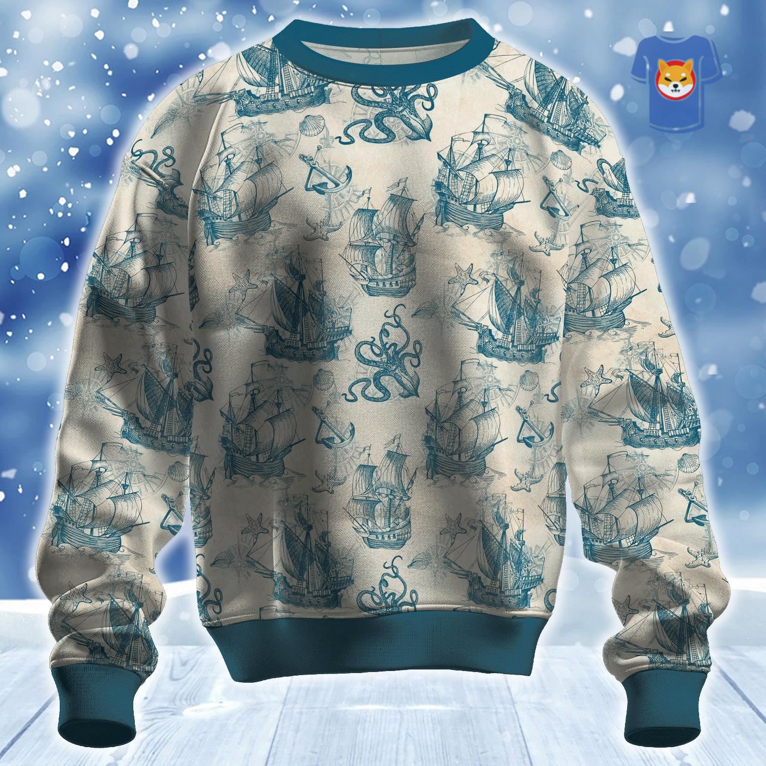 Seas The Day Ugly Christmas Sweater 
