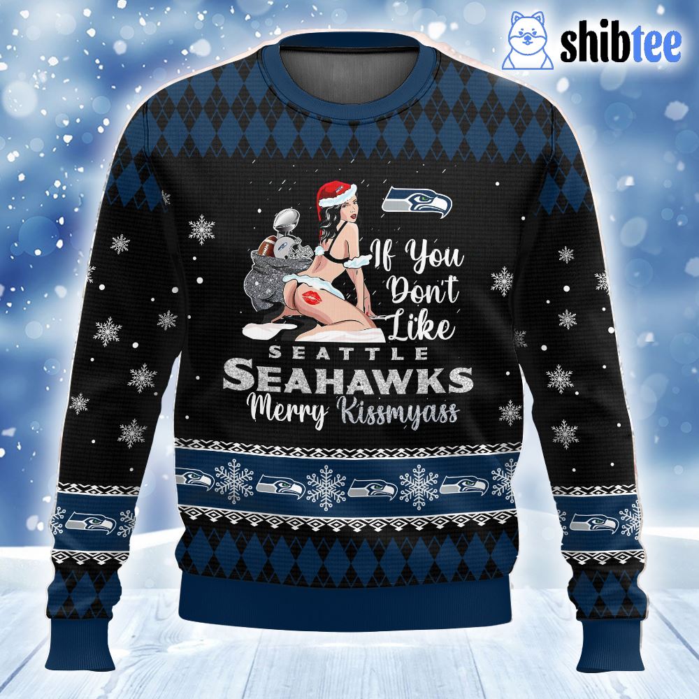Seattle Seahawks Kissmyass Ugly Sweater 