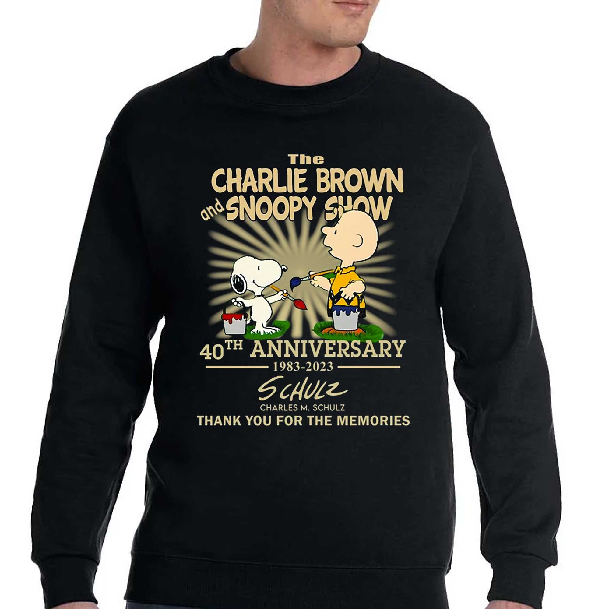 The Charlie Brown And Snoopy Show 40th Anniversary 1983 – 2023 Charles Mschulz Thank You For The Memories T-shirt 
