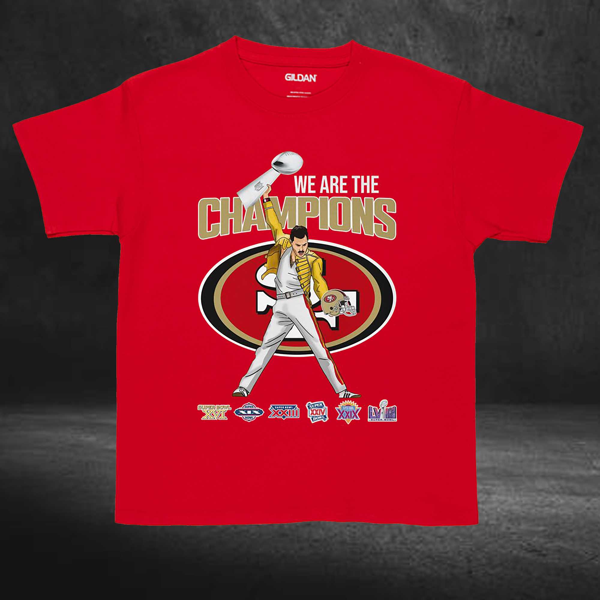 Freddie Mercury 49ers We Are The Champions T-shirt 
