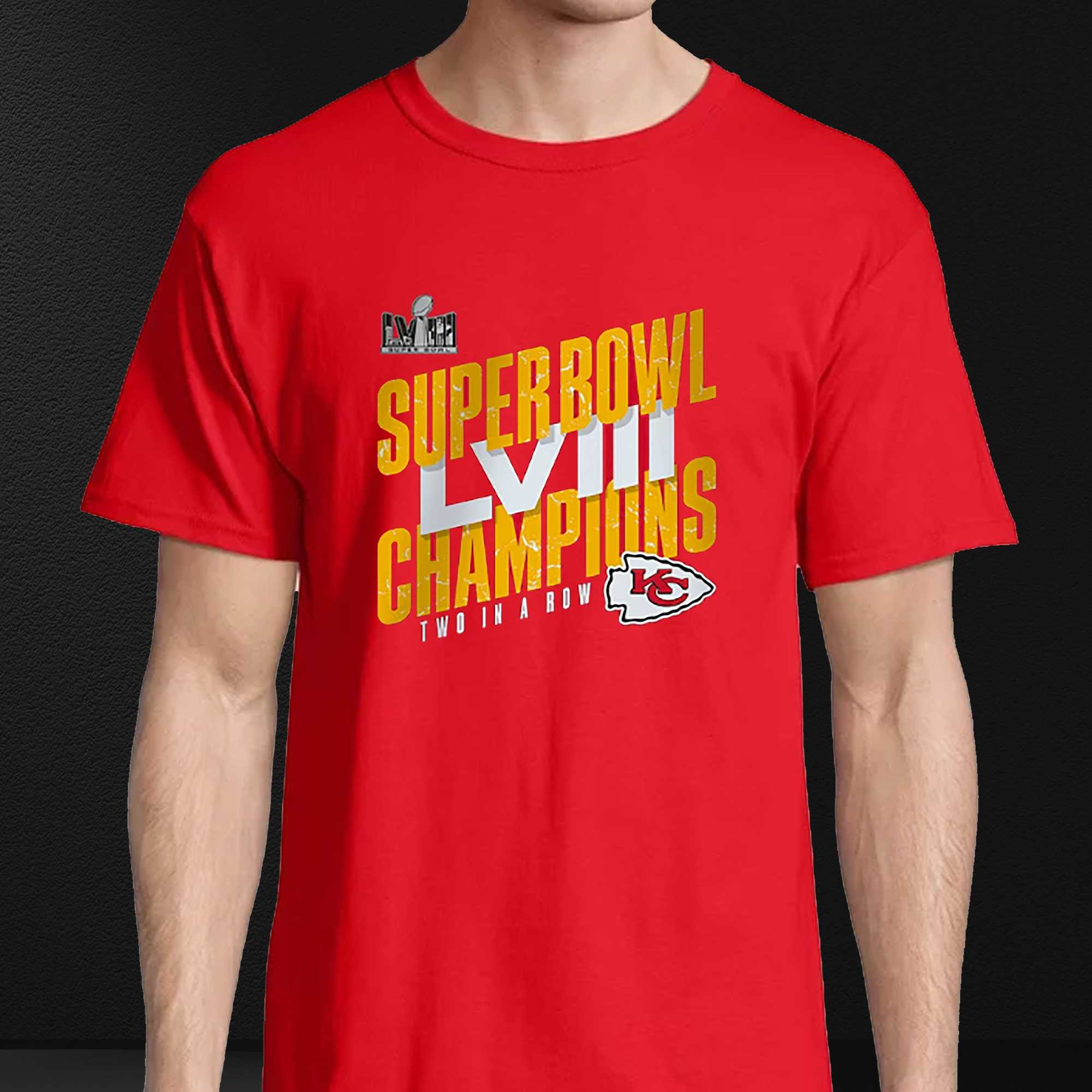 Kansas City Chiefs Super Bowl Lviii Champions Two In A Row T-shirt 