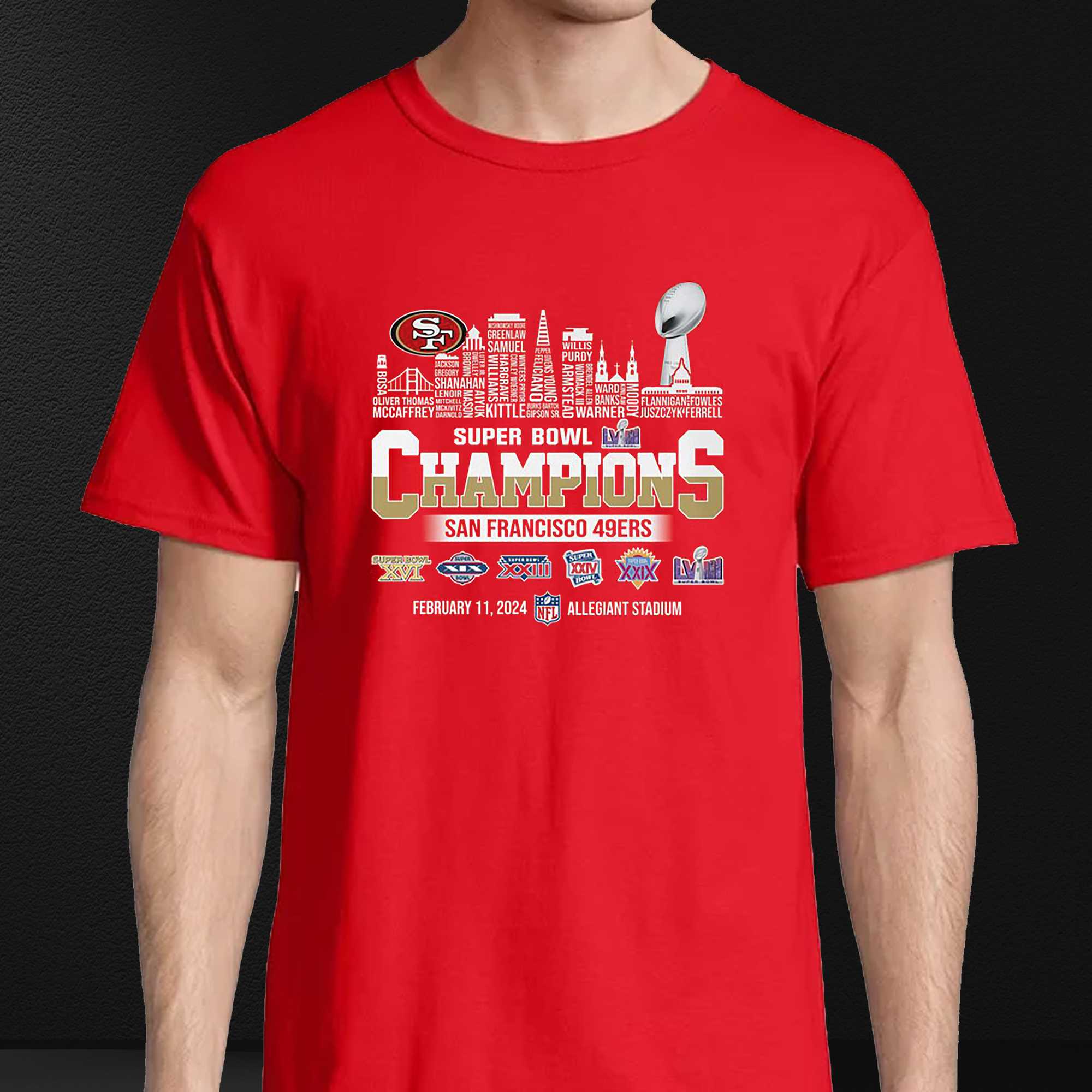 San Francisco 49ers Super Bowl Champions T-shirt 