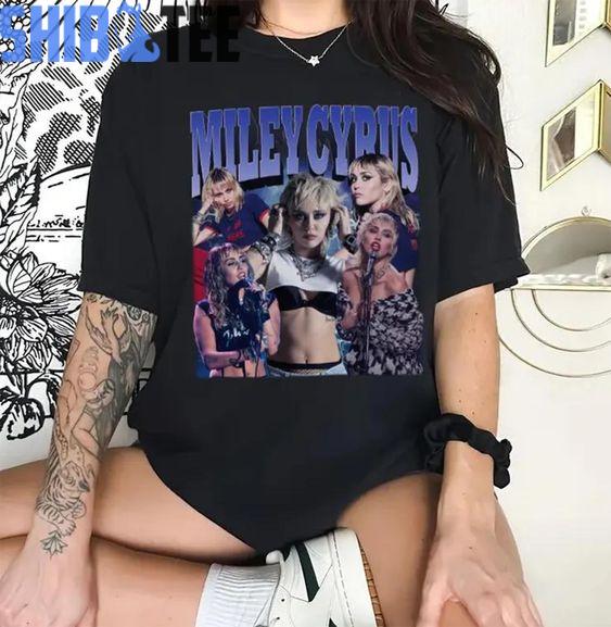 Miley Cyrus Vintage Graphic T Shirt, Pop Culture T Shirt, Gift for Miley Cyrus Fans