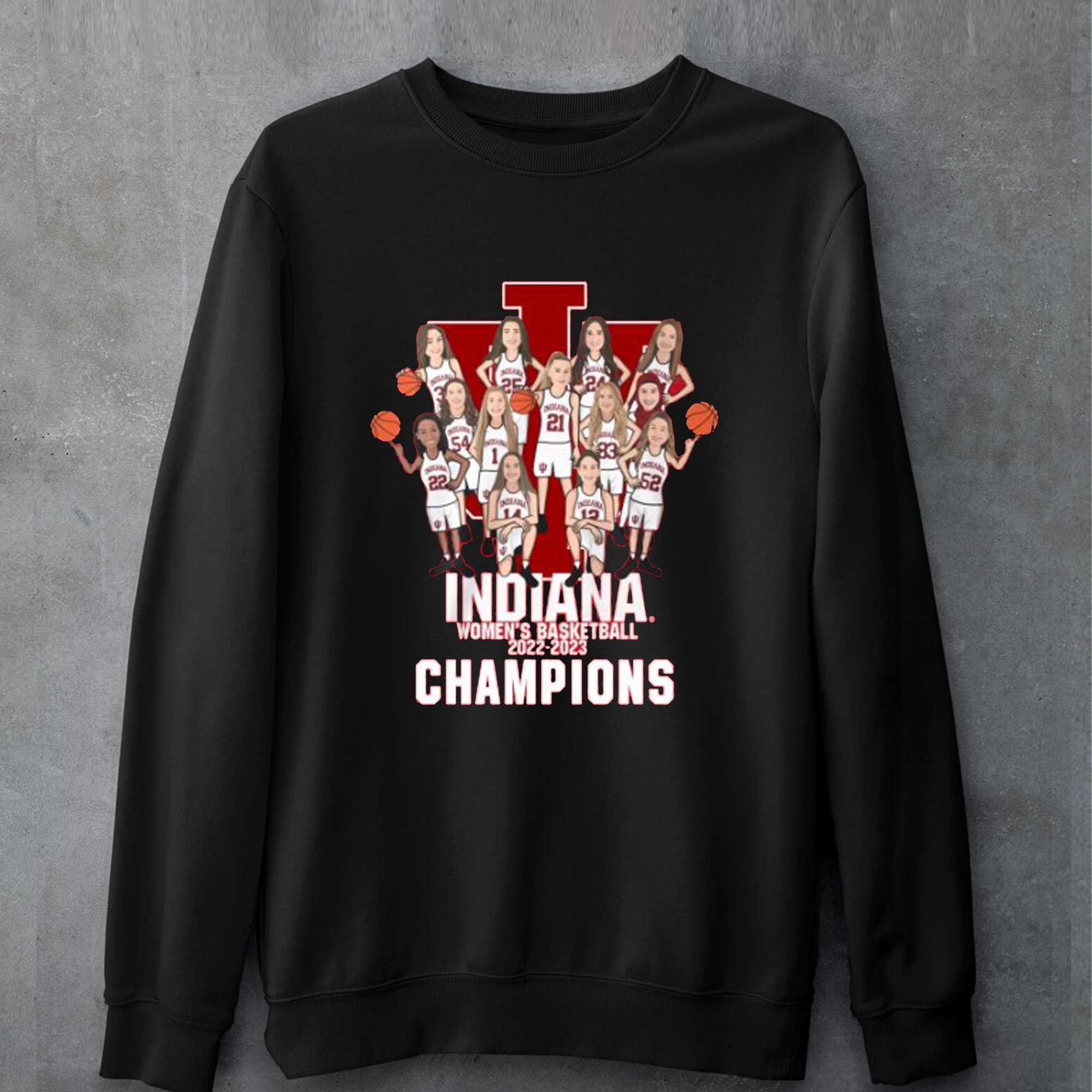 Indiana Womens Basketball 2022-2023 Big Ten Champions Caricature Shirt 