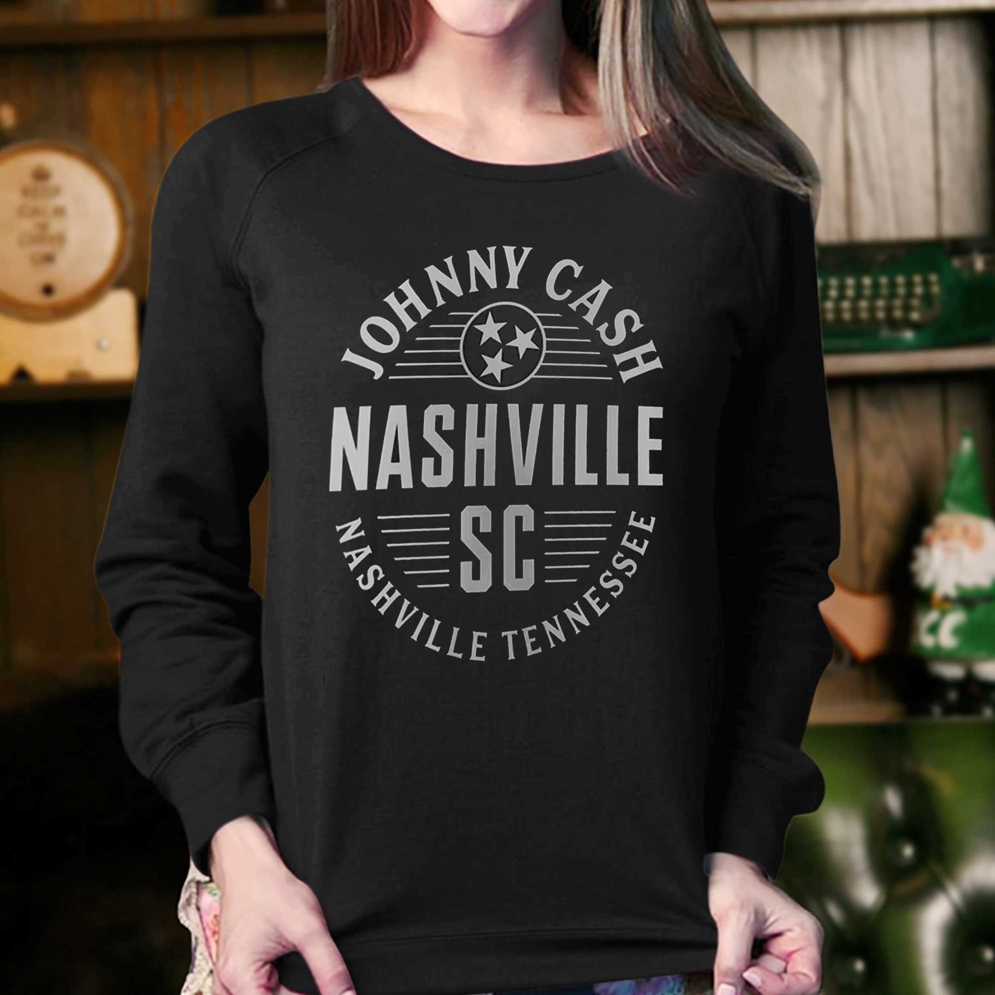 Nashville Sc Fanatics Branded Johnny Cash Oval T-shirt 