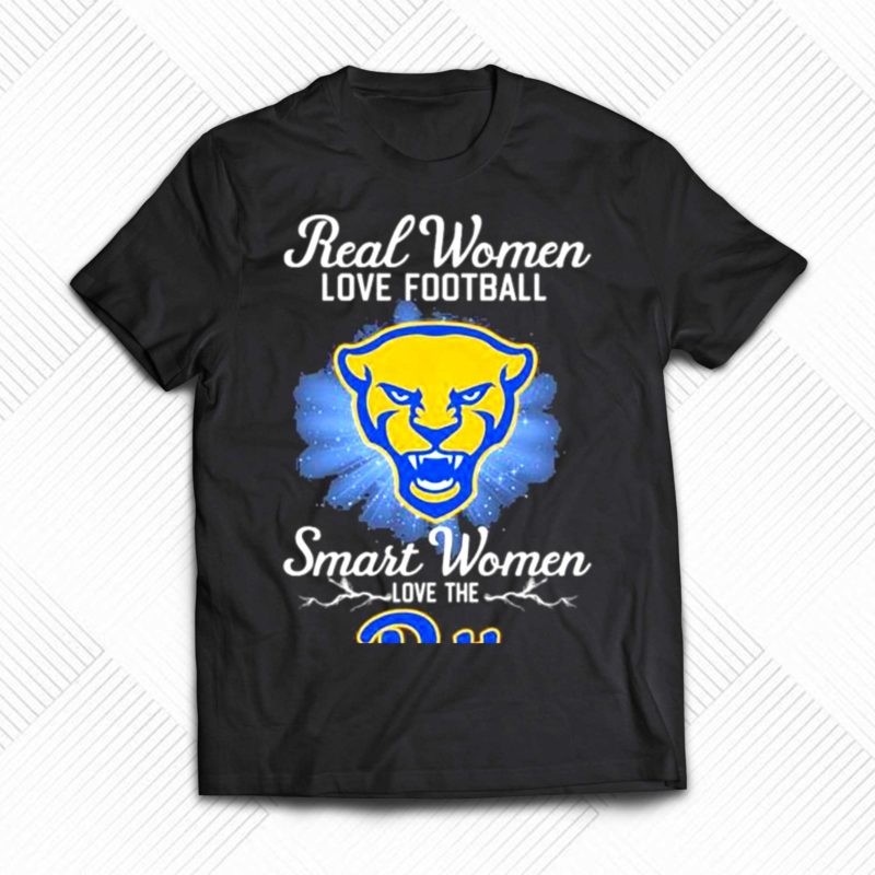 real women love football smart women love the pittsburgh panthers 2023 logo shirt 1 1