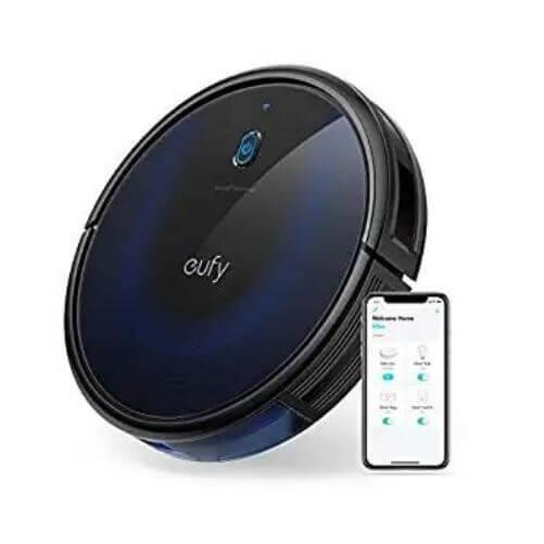 A robot vacuum cleaner that is connected to Wifi.