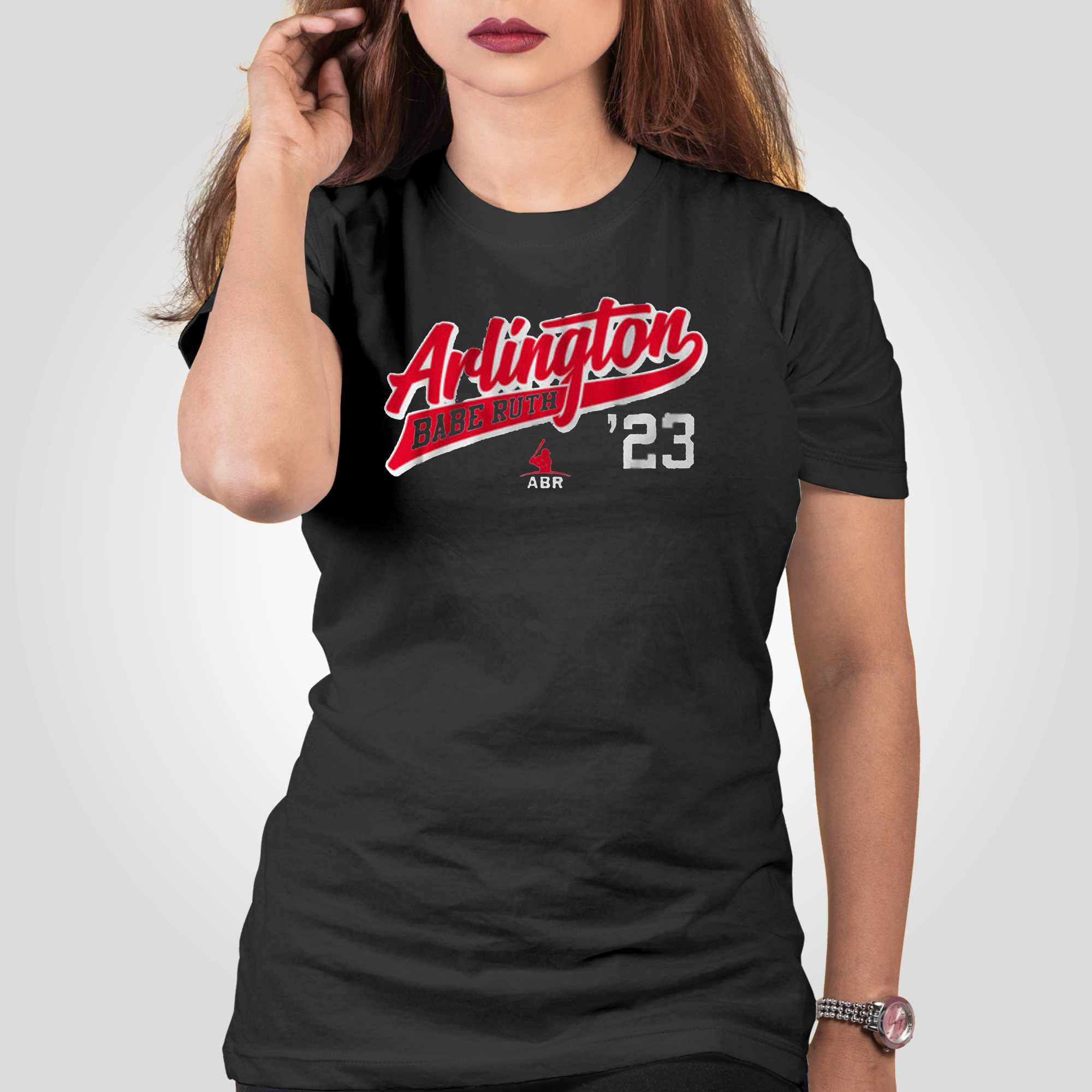 Arlington Babe Ruth 2023 Exclusive Gray T-shirt - Shibtee Clothing