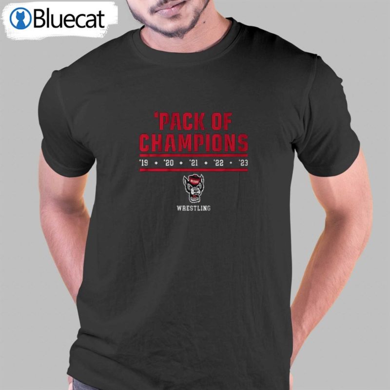 nc state wrestling 2023 pack of champions t shirt 1 1