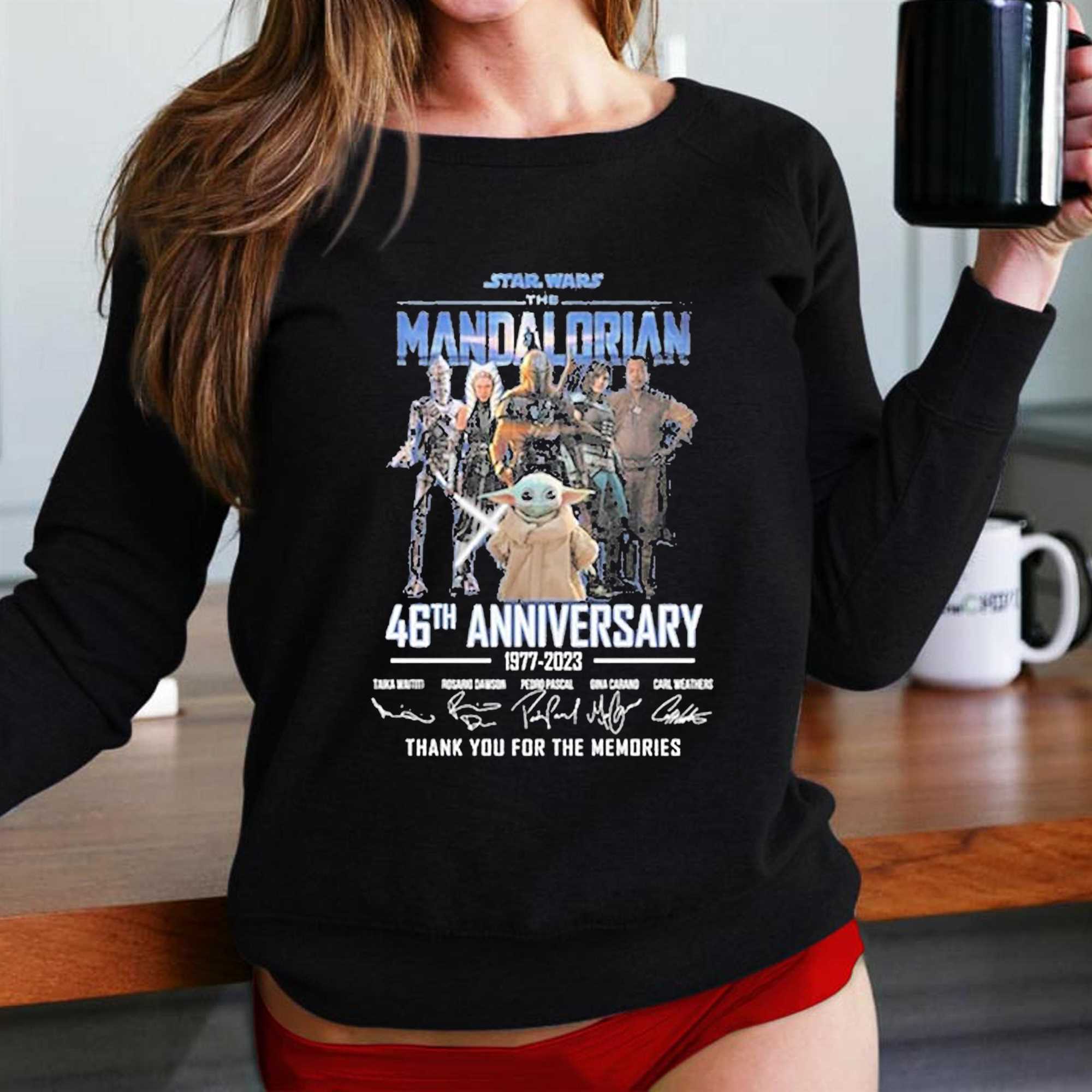 Star Wars 46th 1977-2023 Anniversary Thank For The Memories Tshirt Men 