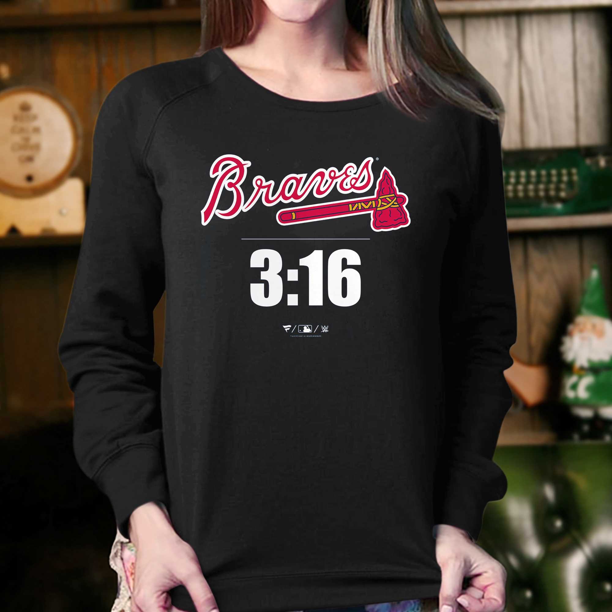 Atlanta Braves Women's Tshirt Braves V-neck T-shirt 