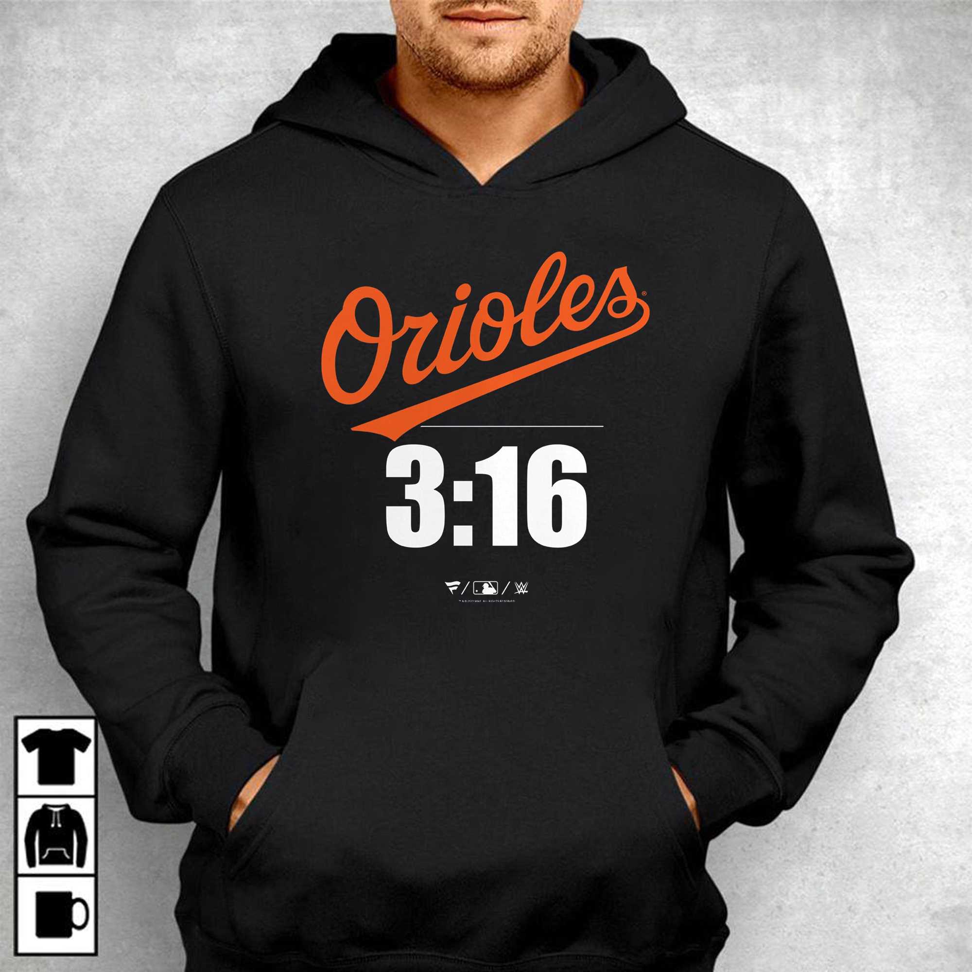 Stone Cold Steve Austin Baltimore Orioles Fanatics Branded 3:16 T