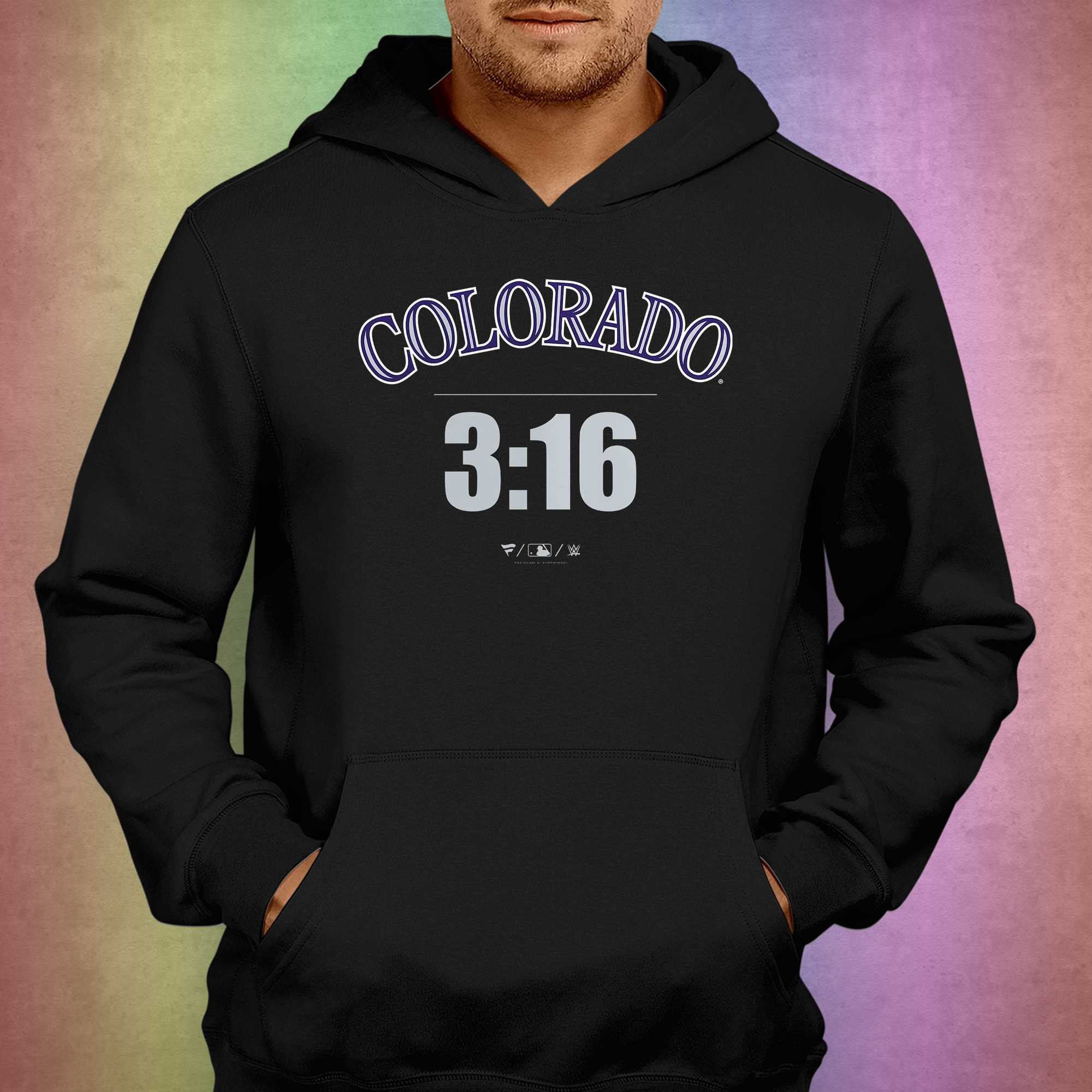 Stone Cold Steve Austin Colorado Rockies Fanatics Branded 3 16 T-shirt