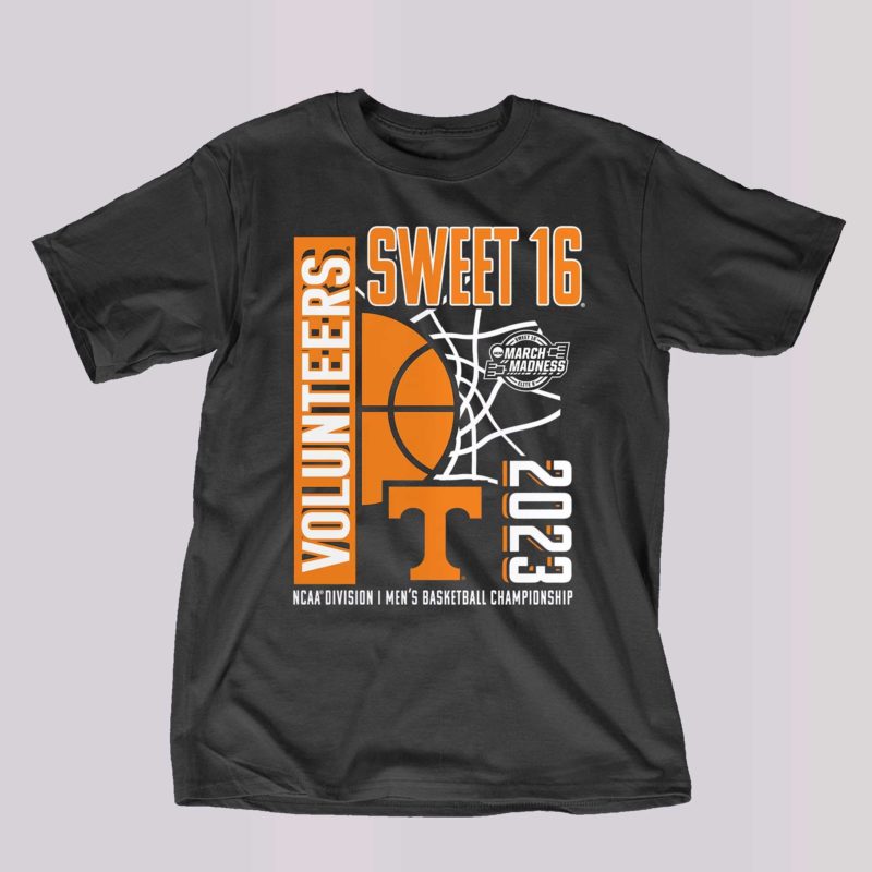 tennessee volunteers 2023 ncaa mens basketball tournament march madness sweet 16 t shirt 1 1