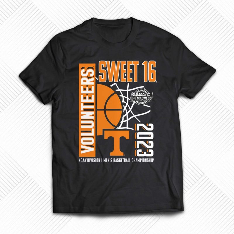 tennessee volunteers 2023 ncaa mens basketball tournament march madness sweet 16 t shirt 1 2