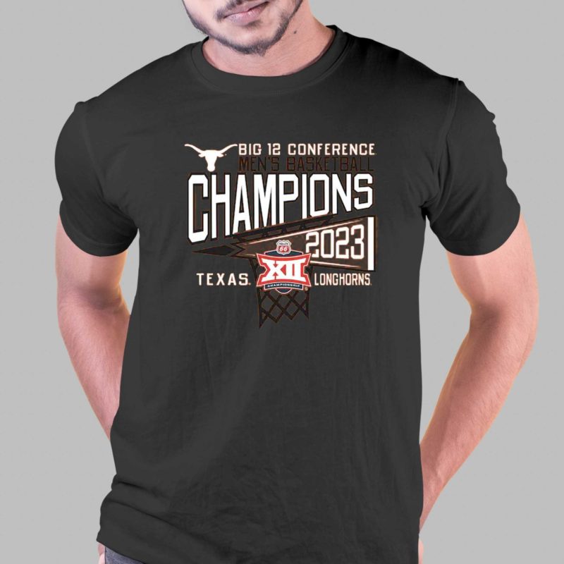 texas longhorns 2023 big 12 mens basketball conference tournament champions locker room t shirt 1 1