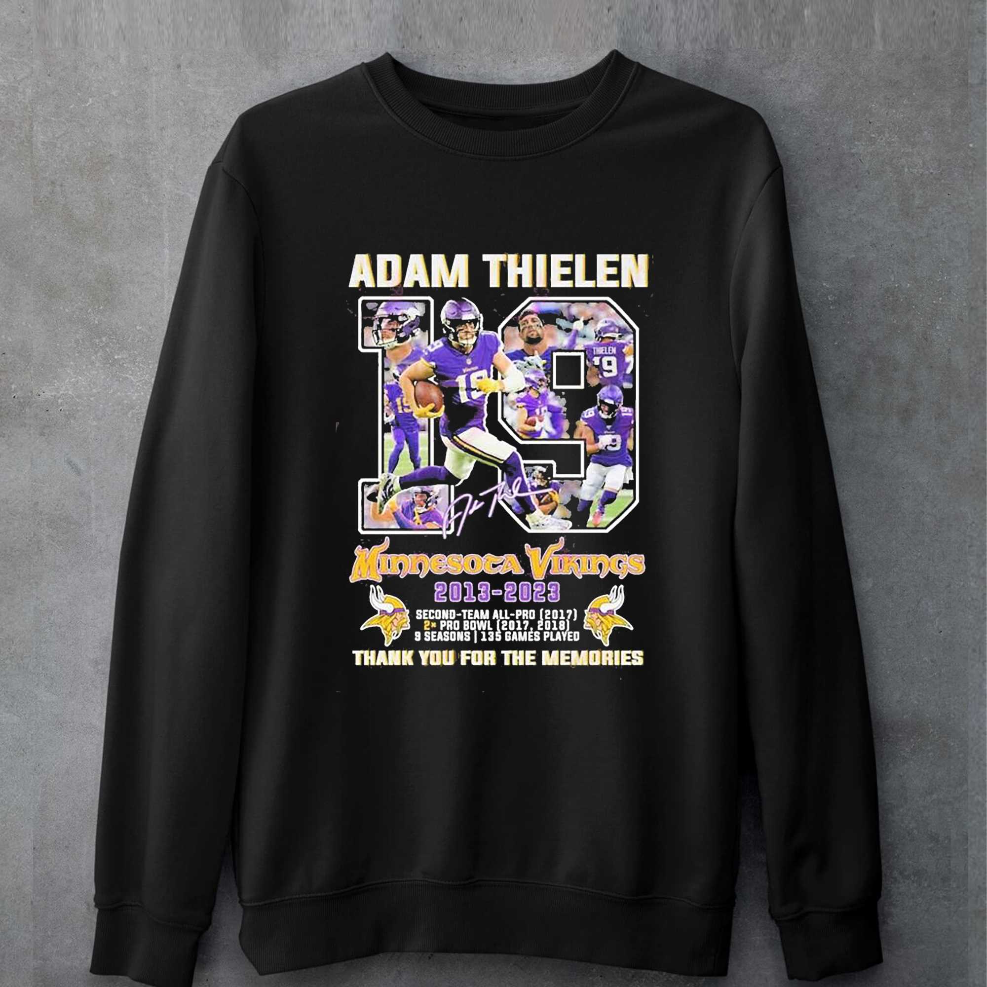 Minnesota vikings thank you for everything adam thielen shirt