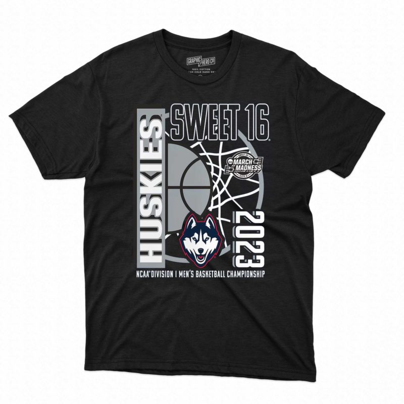 uconn huskies 2023 ncaa mens basketball tournament march madness sweet 16 t shirt 1 1