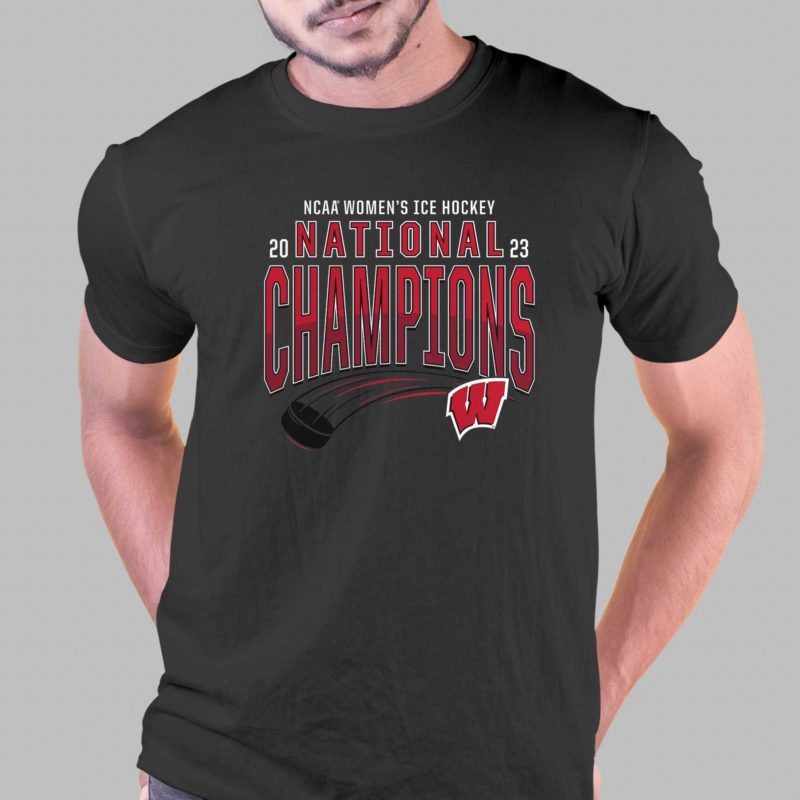 wisconsin badgers 2023 ncaa womens ice hockey national champions t shirt 1 1