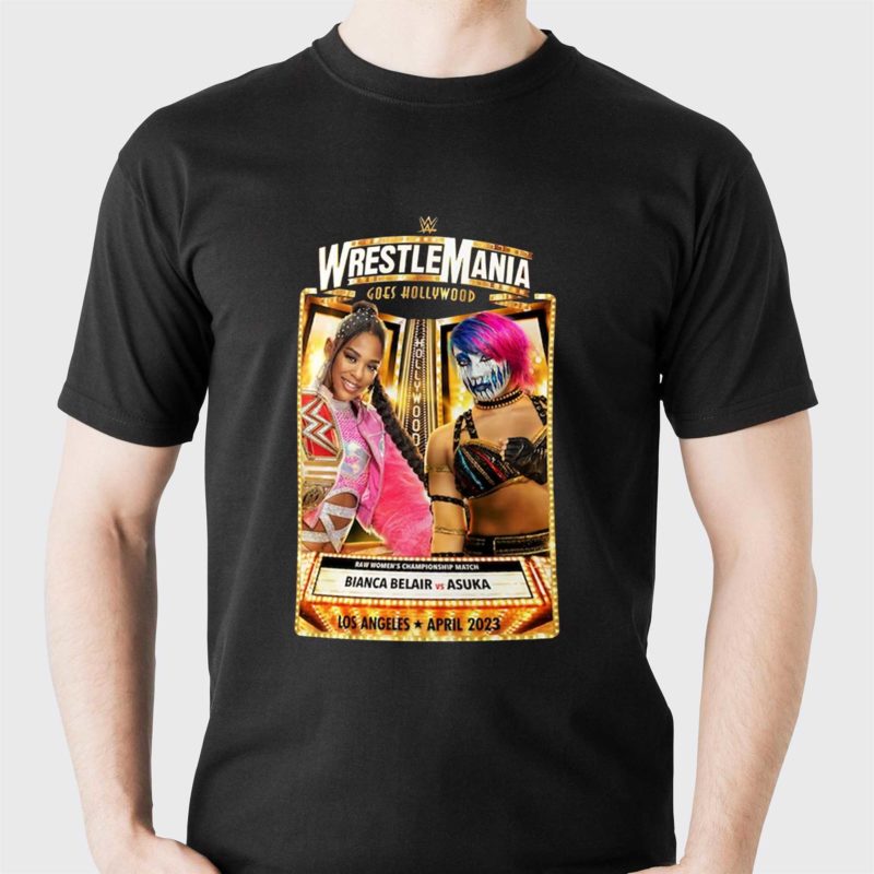 wwe wrestlemania 39 bianca belair vs asuka t shirt 1 1