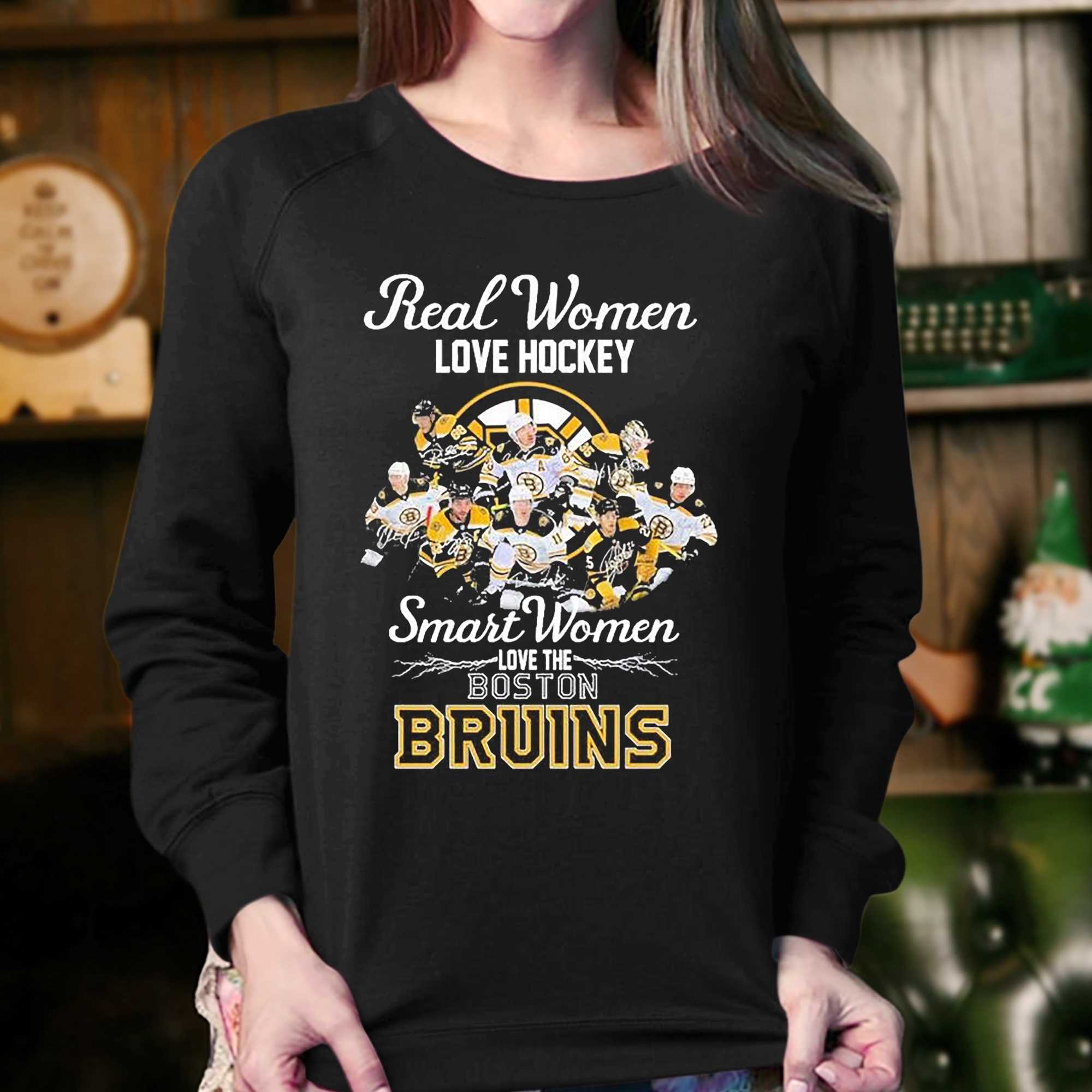 Boston Bruins Womens Long Sleeve Black Zip Up Hoodie