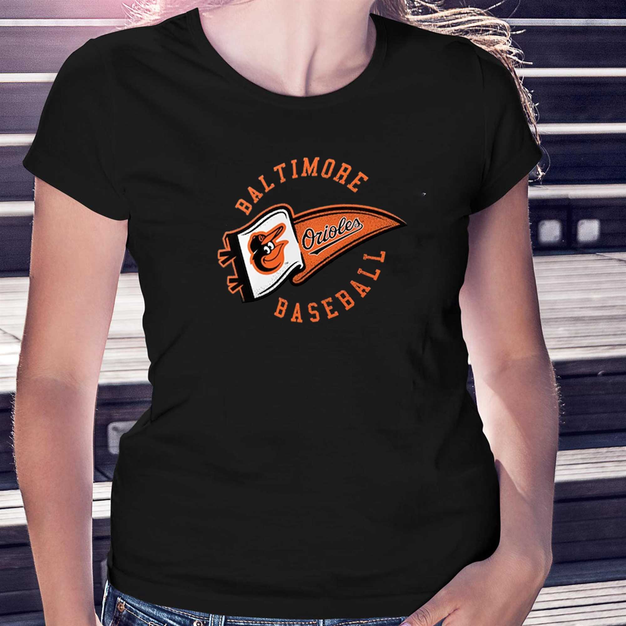 Baltimore Orioles Hometown Baltimore Pennant T-shirt - Shibtee
