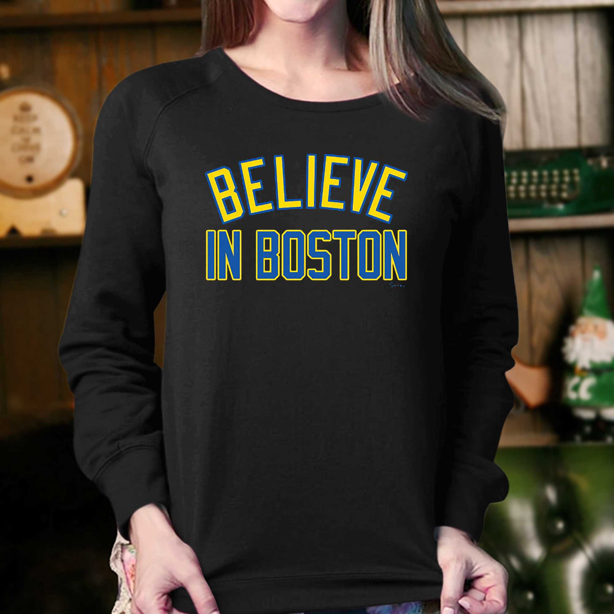 Boston Men's Sweatshirt, round neck short sleeved shirt, 3D