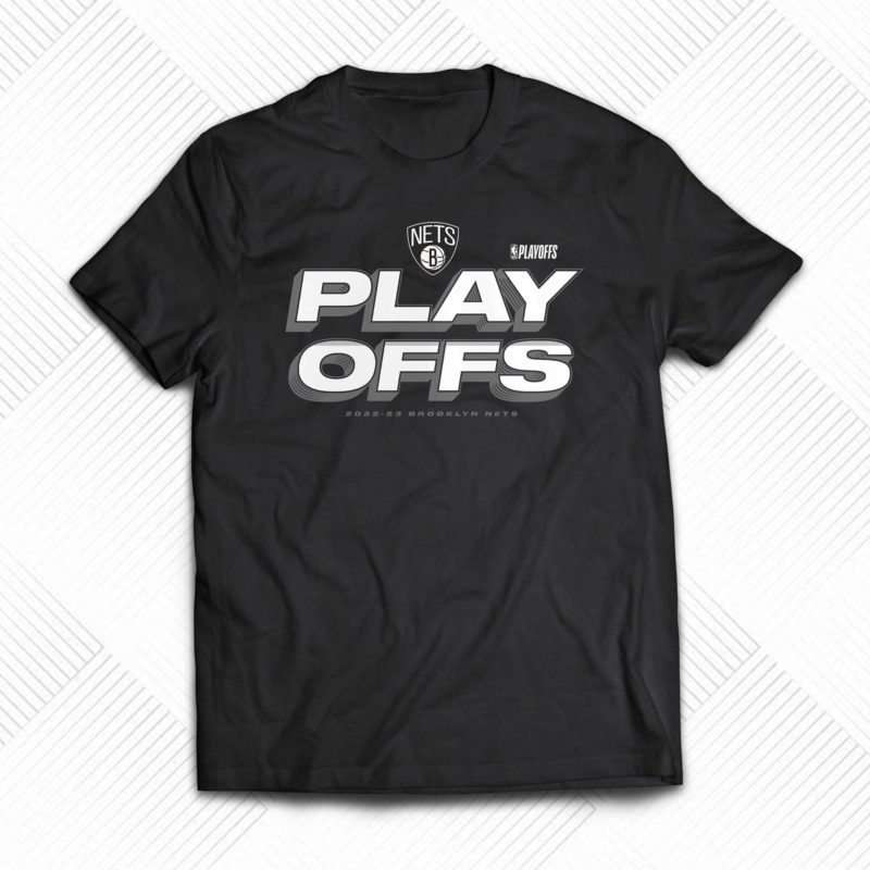 brooklyn nets fanatics branded 2023 nba playoffs starter t shirt 1 1