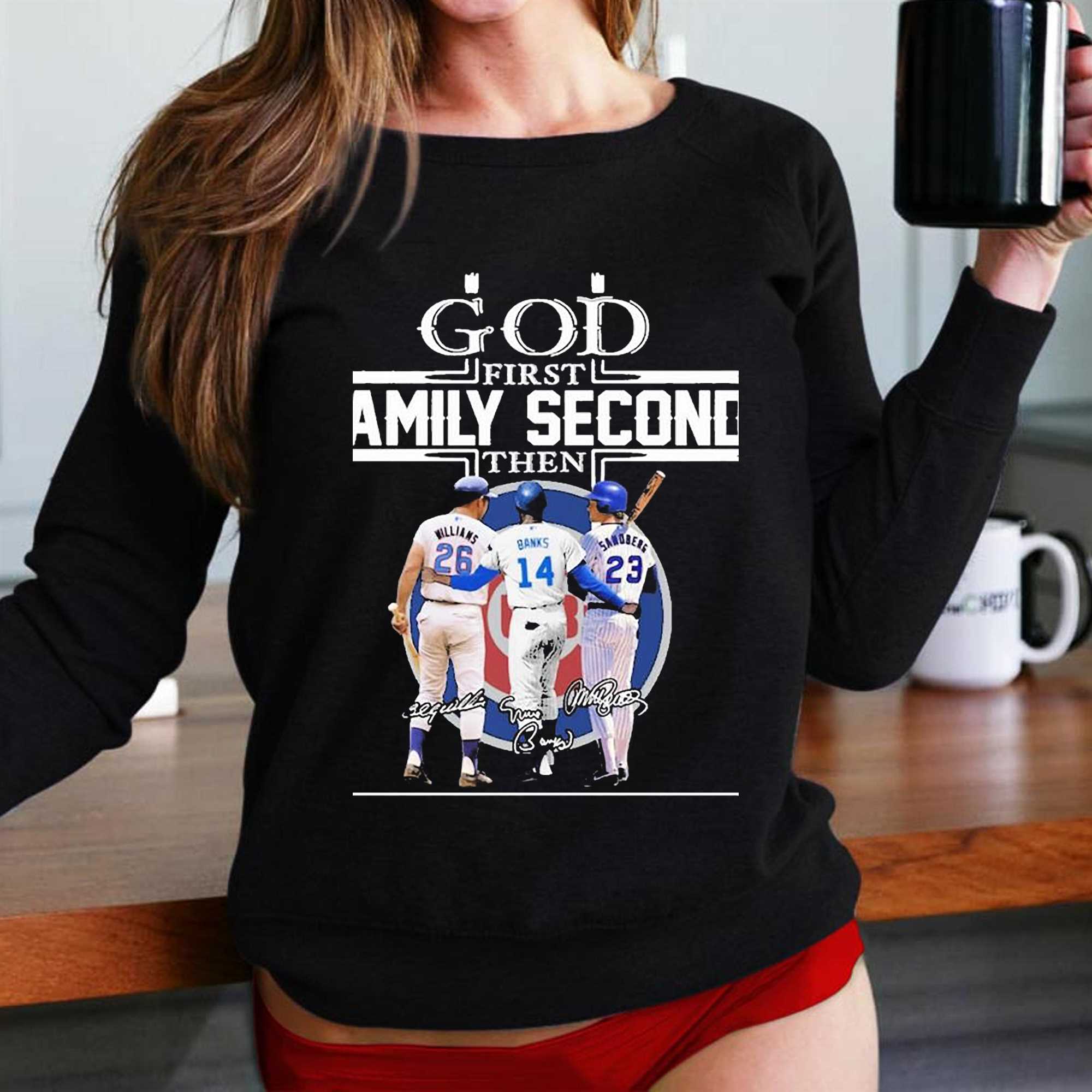 God First Family Second Then Chicago Cubs Baseball Shirt