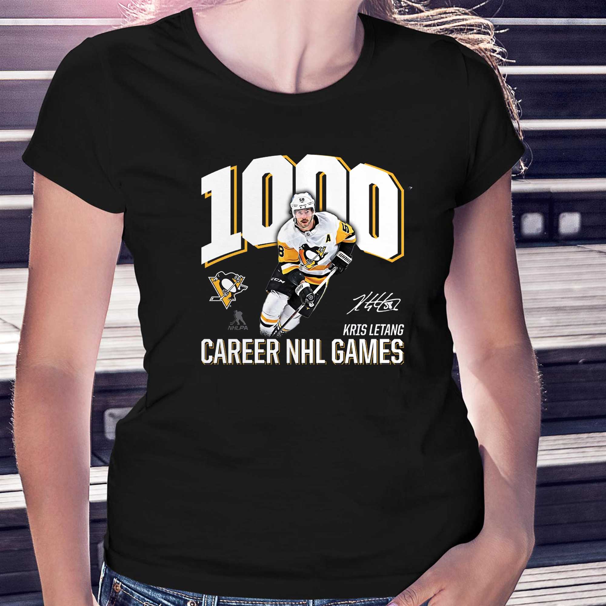Pittsburgh Penguins 1000 Games T-shirt - Shibtee Clothing