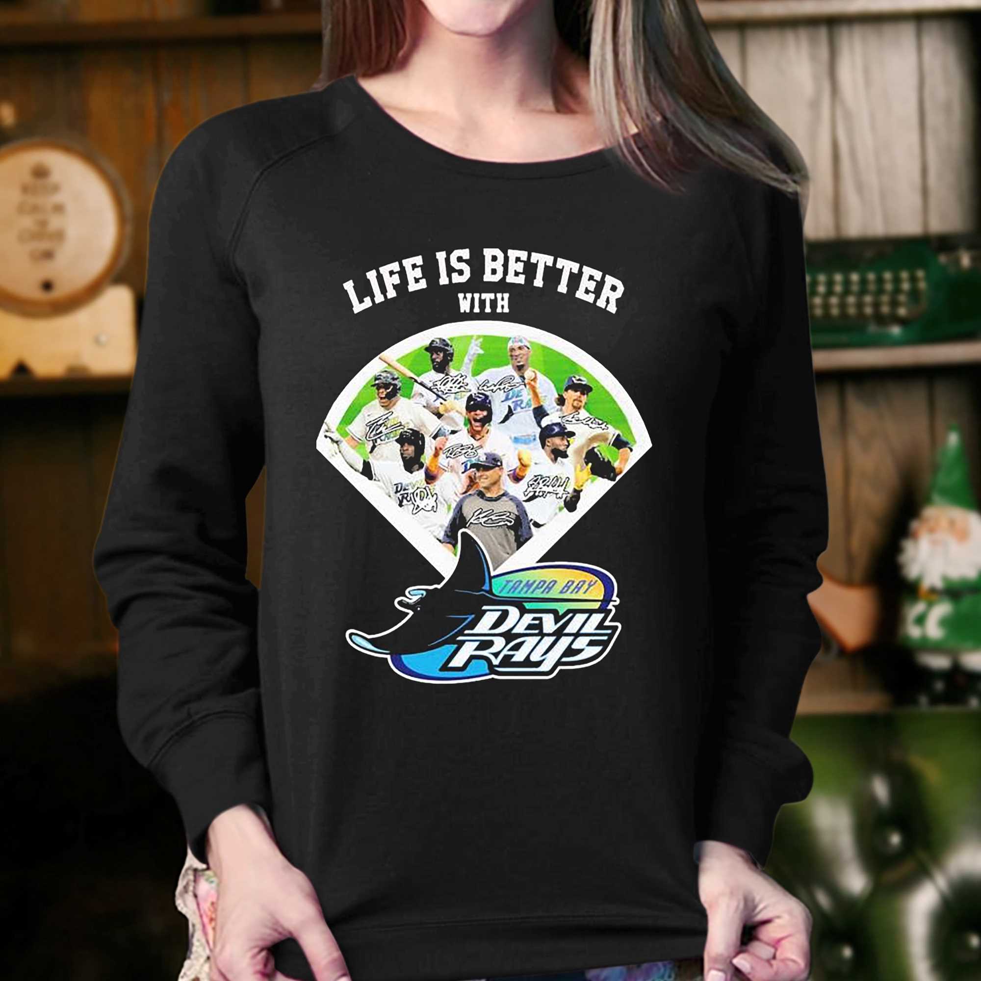 Life Is Better With Tampa Bay Devilrays Signatures Shirt - Shibtee