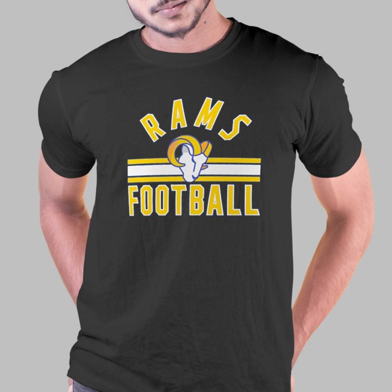 los angeles rams standard arch stripe t shirt 1 2