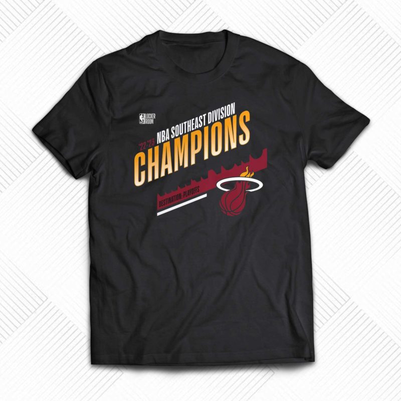 miami heat 2023 southeast division champions locker room t shirt 1 1