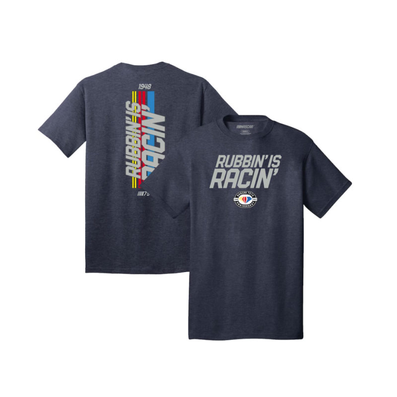 nascar 75th anniversary rubbin is racin tri blend t shirt 1 1