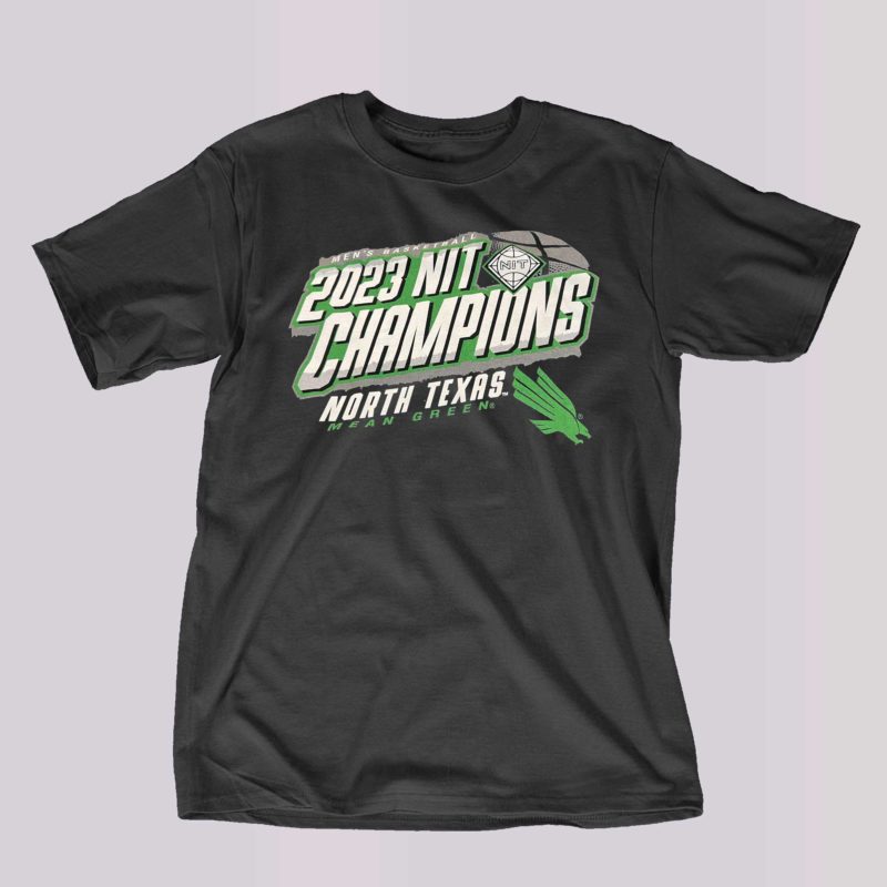 nit champions 2023 mens basketball north texas mean green t shirt 1 2