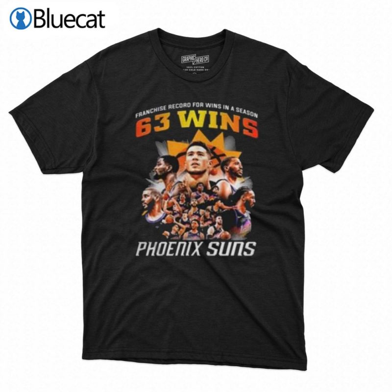 phoenix suns franchise record for wins in a season 63 wins shirt 1 1