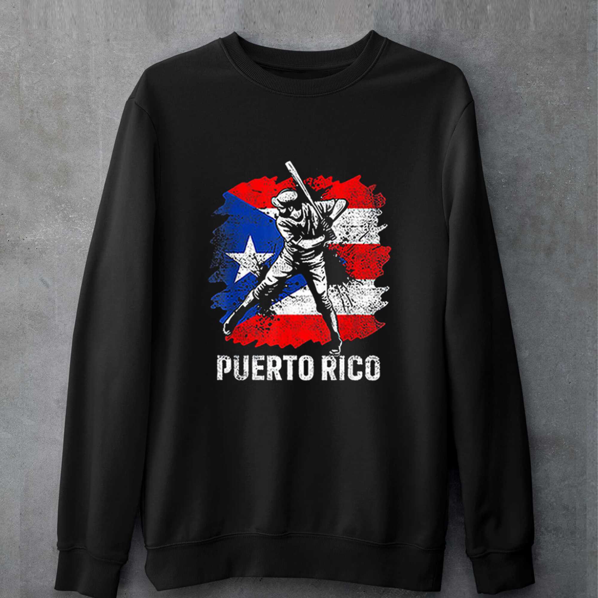 Puerto Rican Baseball Player Puerto Rico Flag Baseball Fans Shirt