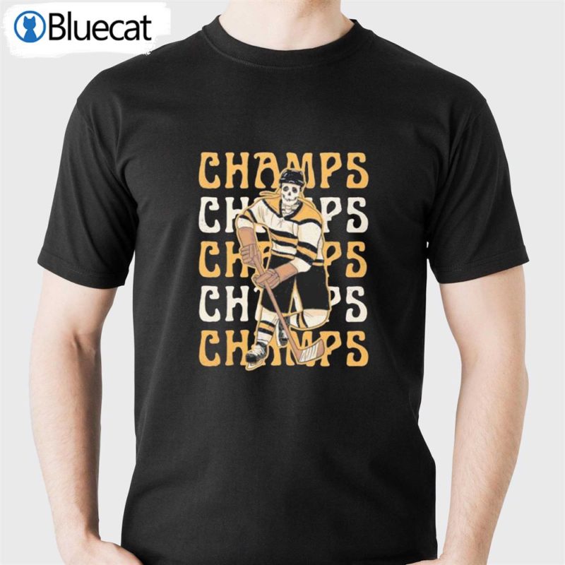 quinnipiac bobcats 2023 skeleton ice hockey champions shirt 1 1