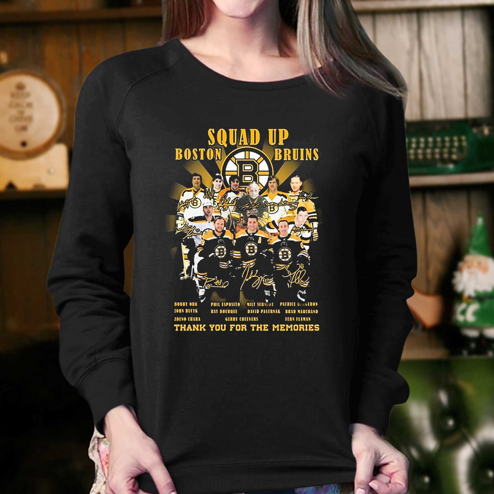 Squad Up Boston Bruins 2023 Thank You For The Memories Signatures Shirt,  hoodie, sweater and long sleeve
