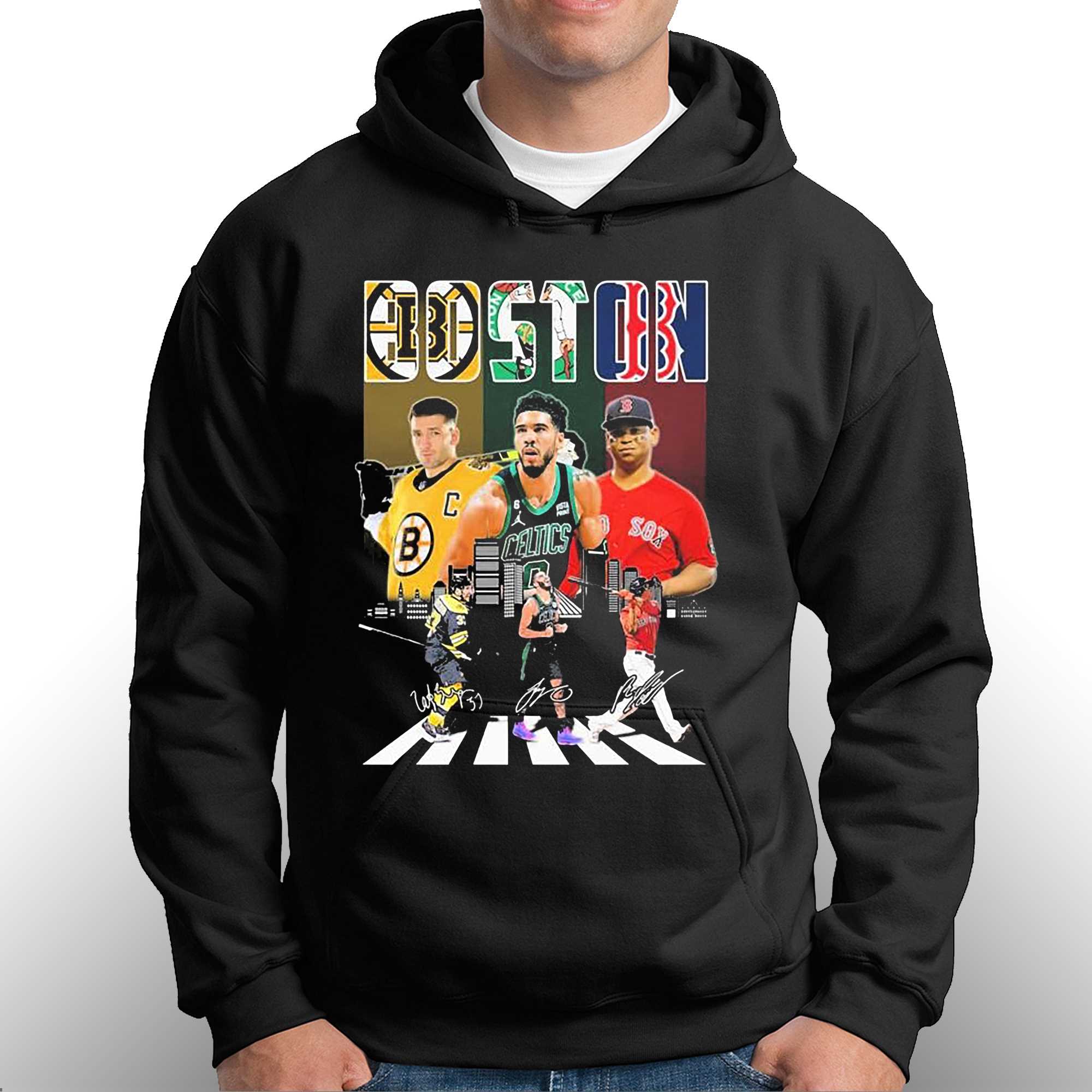 Official Logo Boston Sports Teams Players Abbey Road Signatures Shirt,  hoodie, longsleeve, sweater