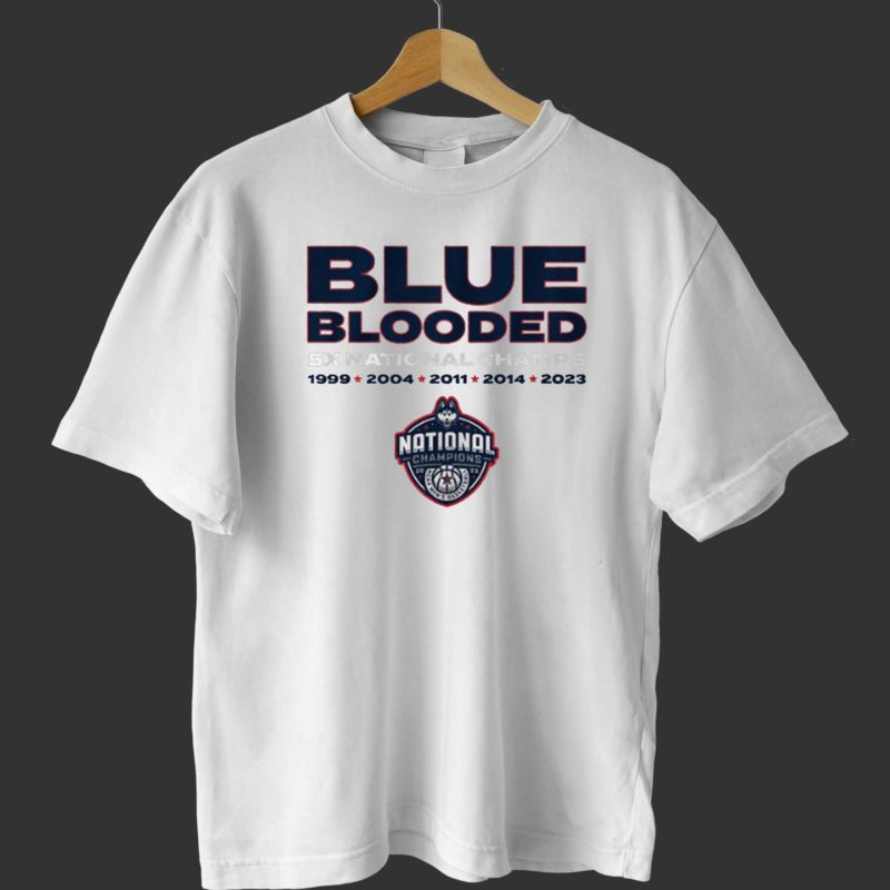 uconn basketball blue blooded t shirt 1 1
