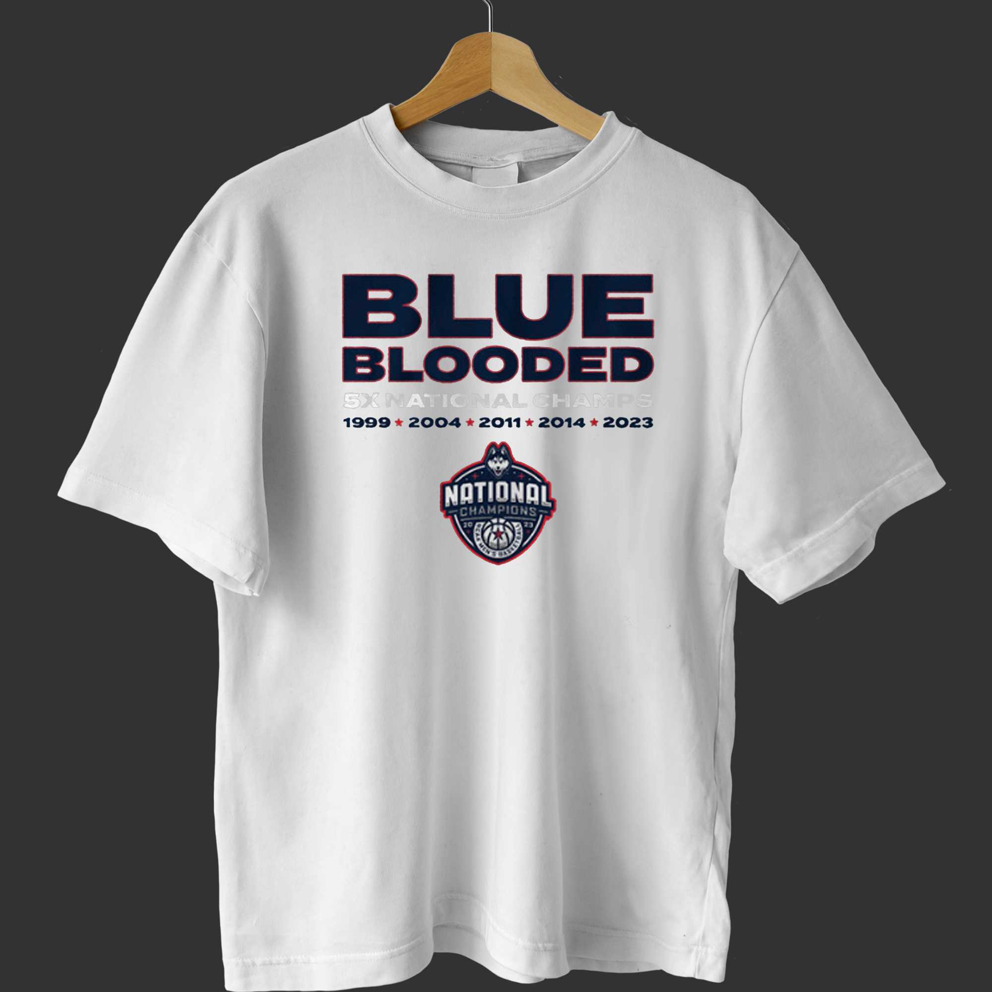 Uconn Basketball Blue Blooded TShirt Shibtee Clothing